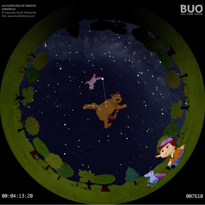 Adaptation for digital planetariums of the classic and children's story "The Adventures of Pinocchio"