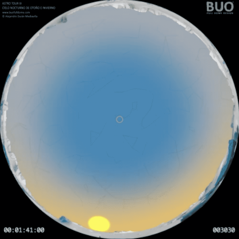 DIGITAL PLANETARIUM PROGRAM: ASTRO TOUR, NIGHT SKY AT THE NORTH POLE.