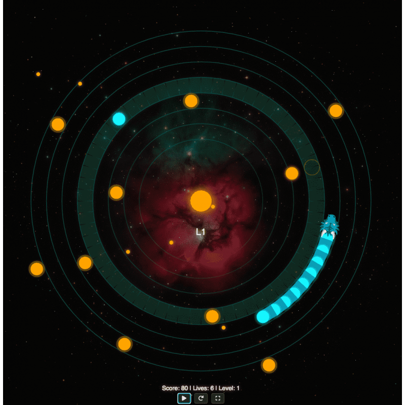 Dome Snake – Fulldome-Spiel  für digitale Planetarien