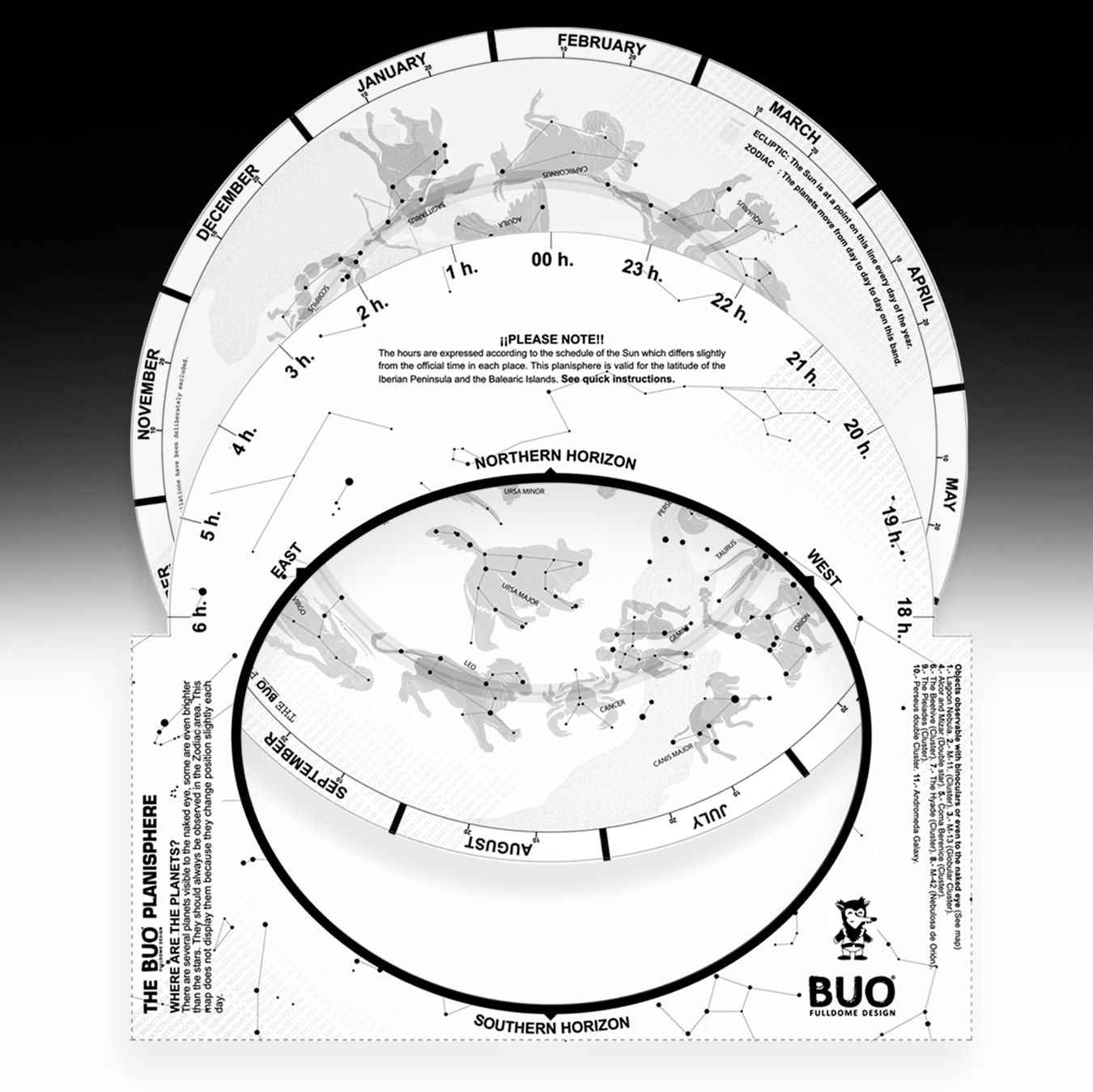 Planisferio Celeste Hemisferio Norte, gratis, descargar e imprimir, recurso para escuelas, astronomía.